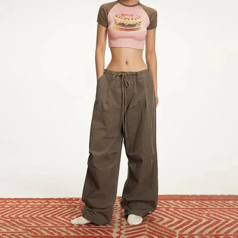 Multiple Pockets Drawstring Cargo Pants