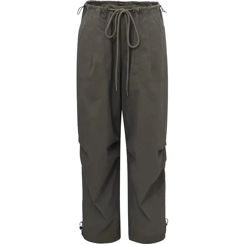 Multiple Pockets Drawstring Cargo Pants