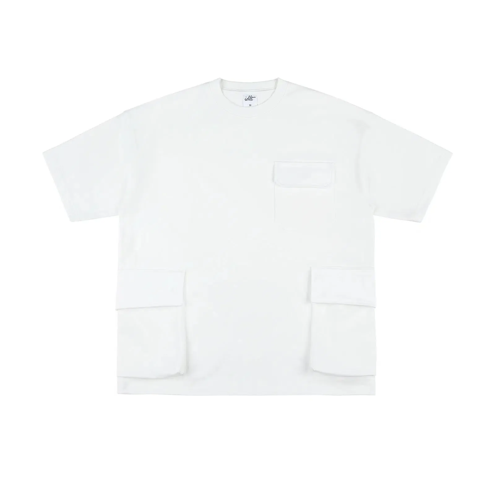 Multiple Pockets Drop Shoulder T-shirt