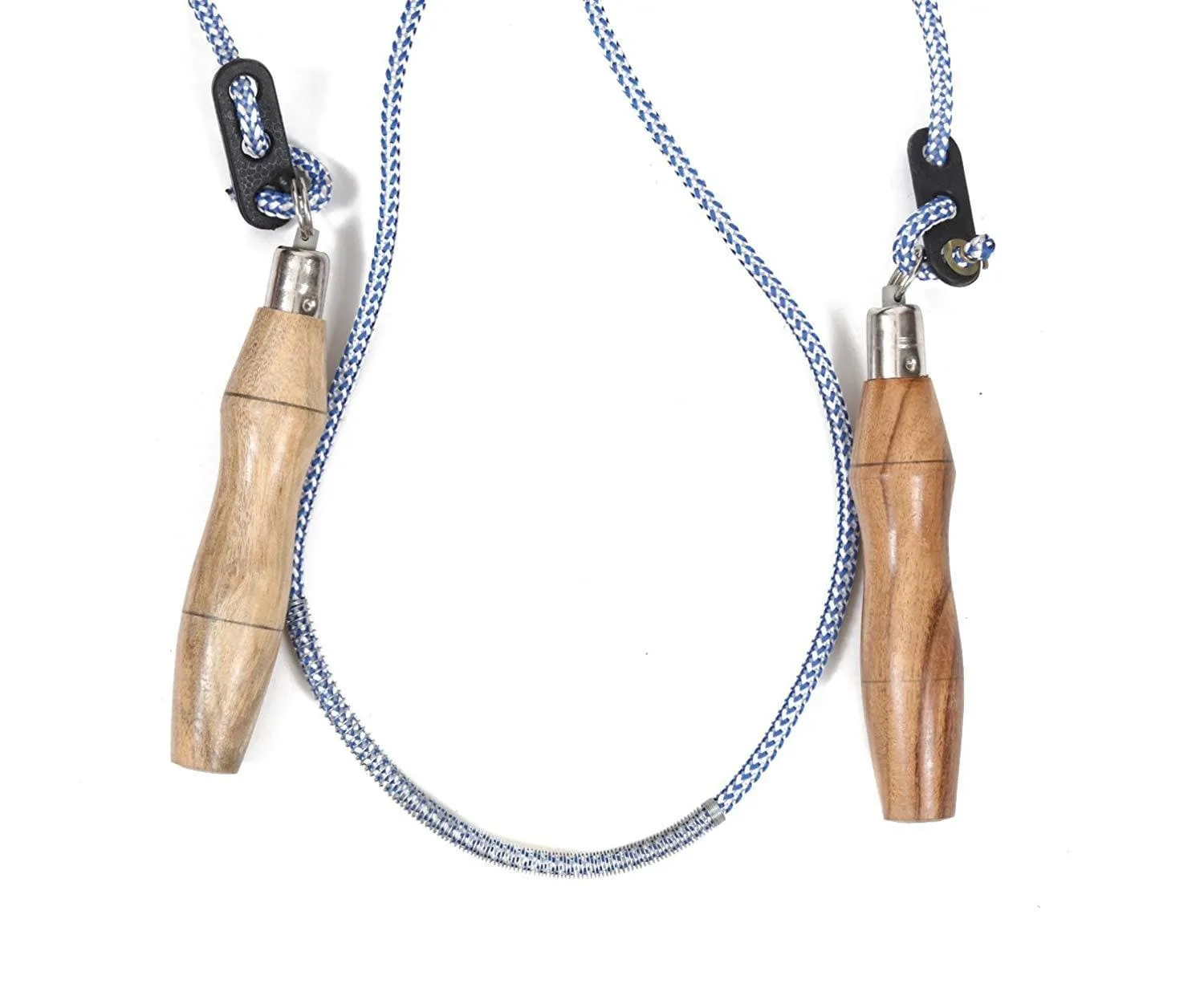 Myspoga 6 Feet 910 Skipping Rope For Workout | Wooden Handle PVC And Nylon Twisted Rope Smooth With Bush Bearing (Multicolor)