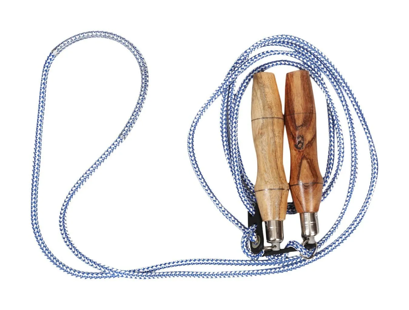 Myspoga 6 Feet 910 Skipping Rope For Workout | Wooden Handle PVC And Nylon Twisted Rope Smooth With Bush Bearing (Multicolor)