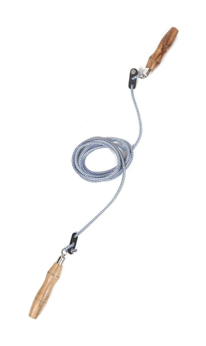 Myspoga 6 Feet 910 Skipping Rope For Workout | Wooden Handle PVC And Nylon Twisted Rope Smooth With Bush Bearing (Multicolor)