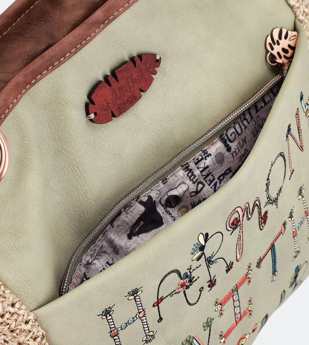 Nature raffia shopping bag