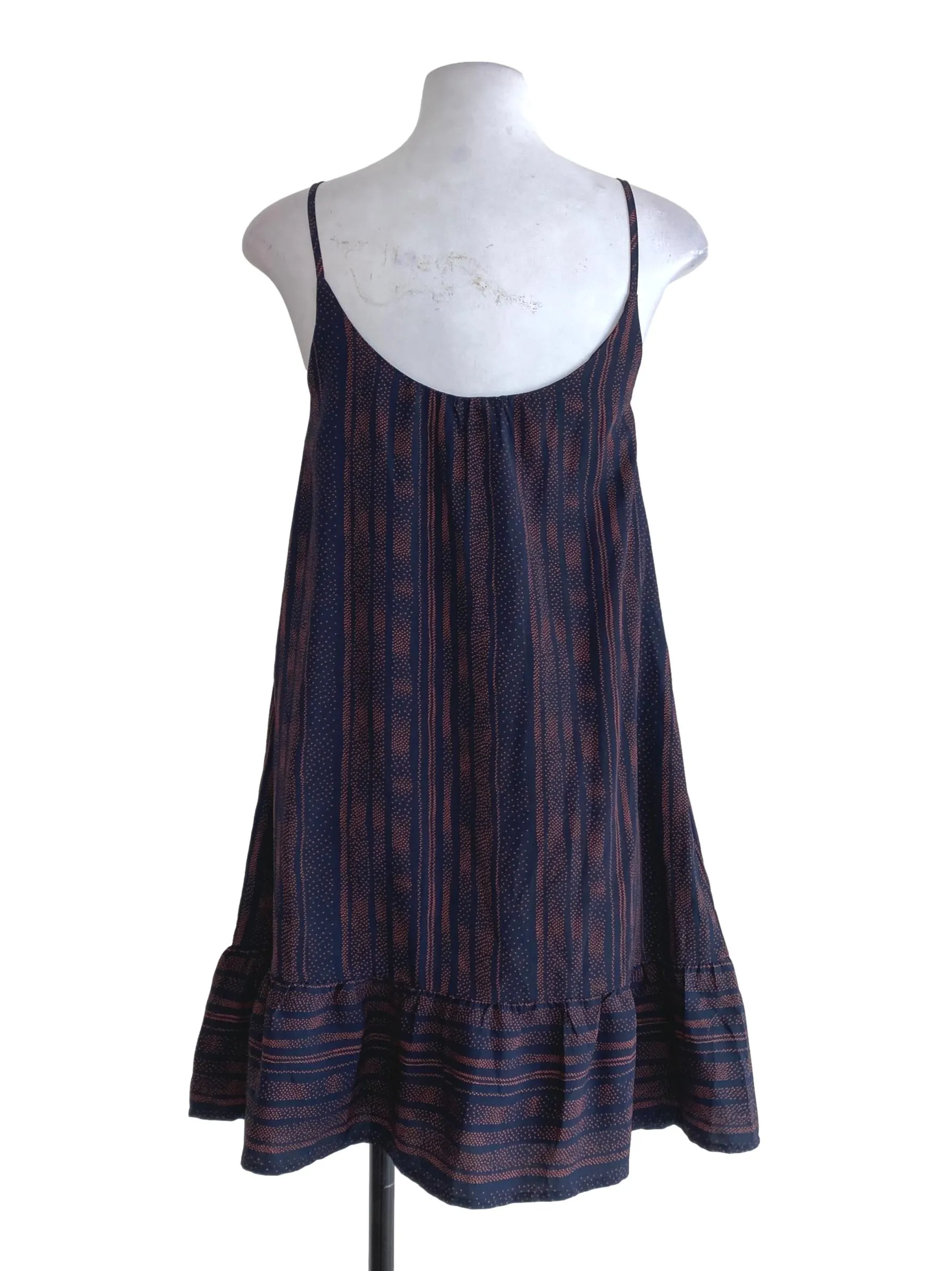 Navy Blue Patterned Dress LB