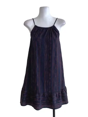 Navy Blue Patterned Dress LB