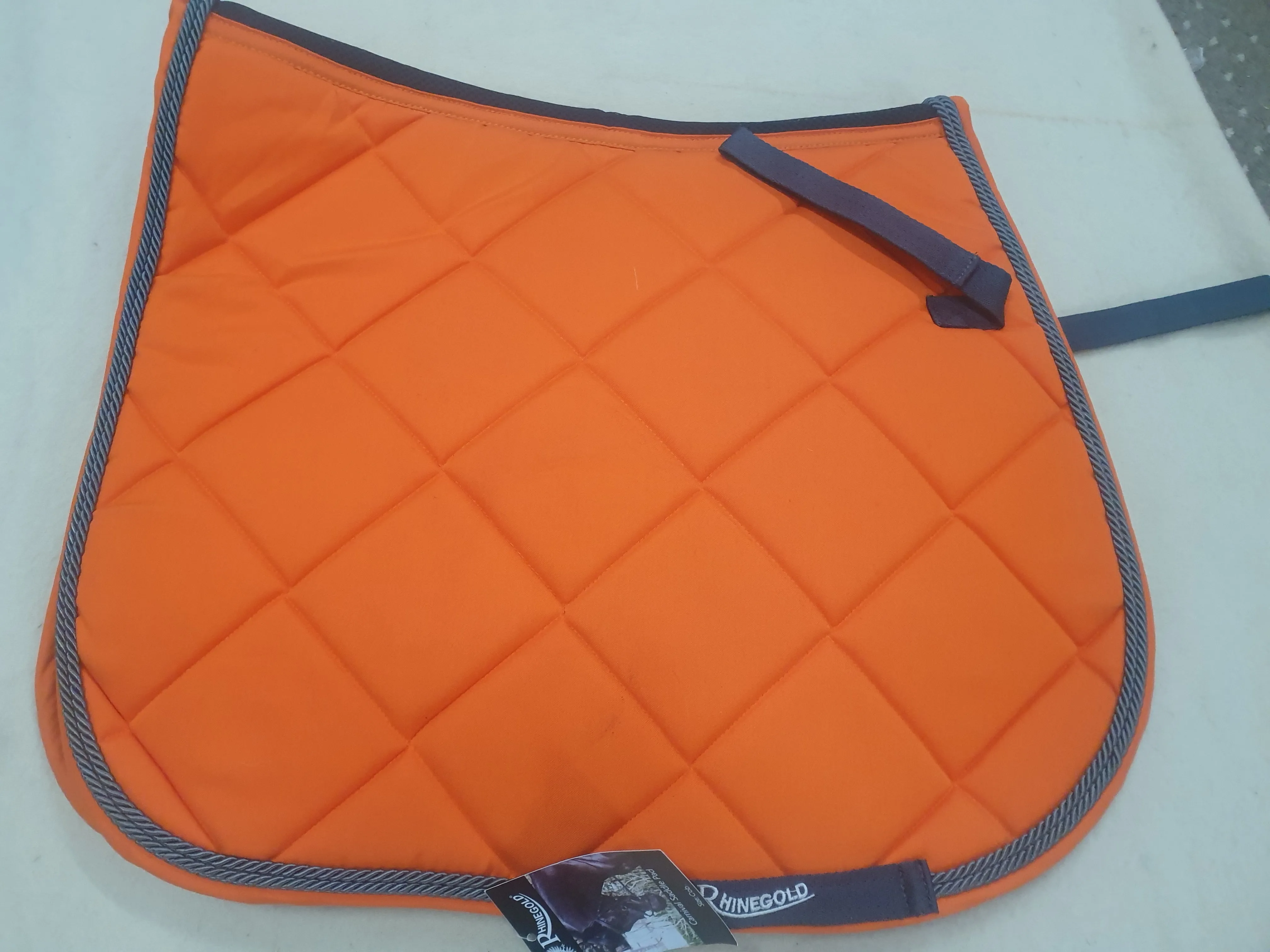 NEW rhinegold elite carnival saddle pad, cob size, tangerine colour FREE POSTAGE 🟢