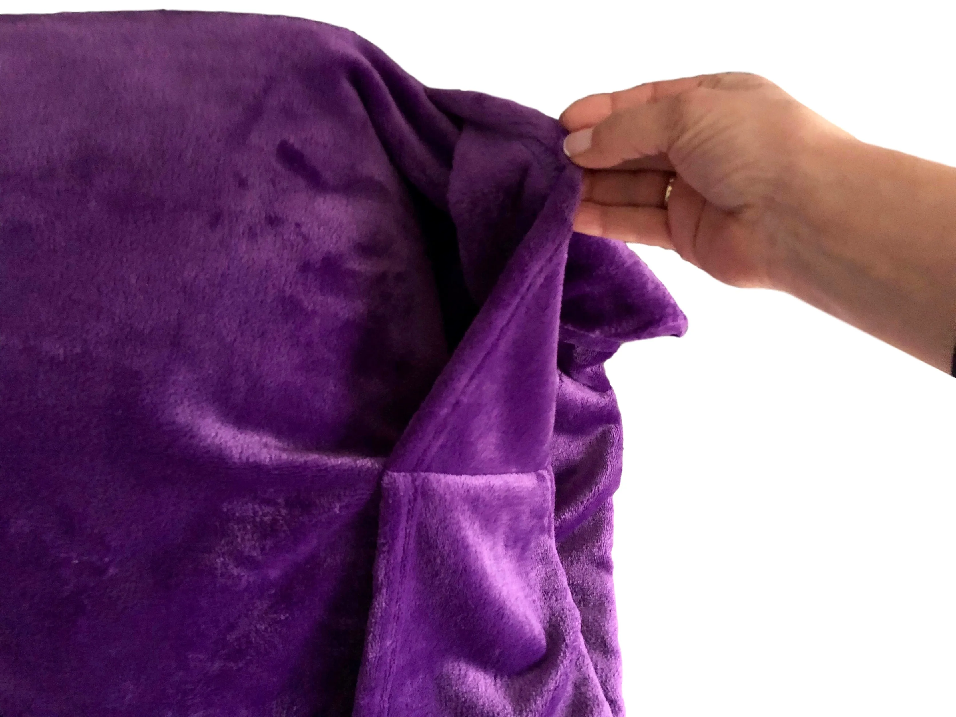 NEW throwbee PILLOWCASE 2.0 WITH SIDE POCKETS, yes SIDE POCKETS! - PURPLE