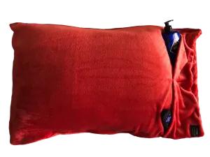 NEW throwbee PILLOWCASE 2.0 WITH SIDE POCKETS, yes SIDE POCKETS! - RED