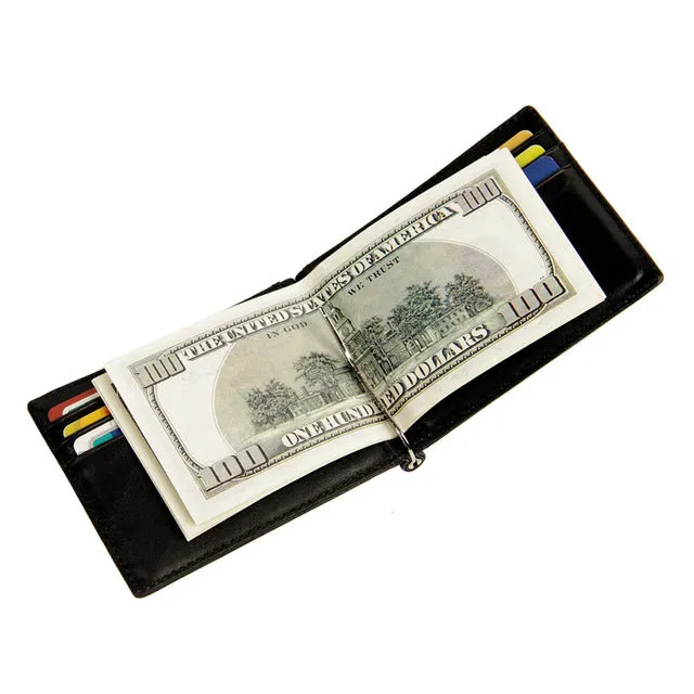 NFC Blocking Slim Genuine Leather Wallet