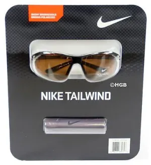 Nike Tailwind Sunglasses EV0752 Polarized Brown Lenses Shiny Brown/Gold Frame