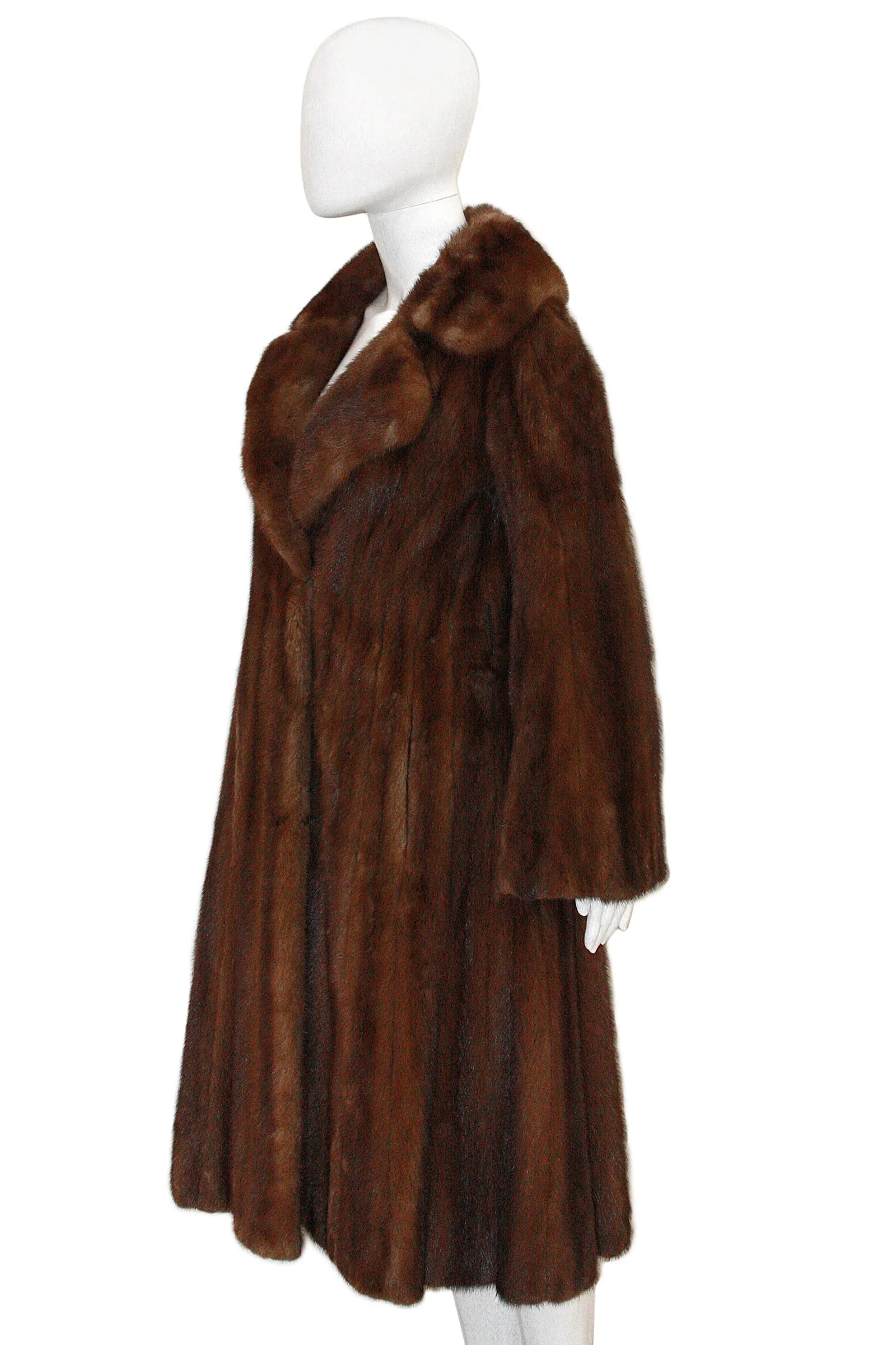 NORMAN NORELL for MICHAEL FORREST 1970s Natural Mink Coat