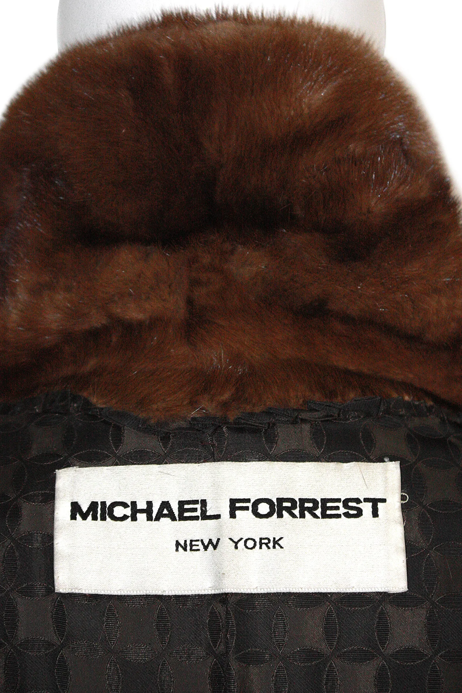 NORMAN NORELL for MICHAEL FORREST 1970s Natural Mink Coat
