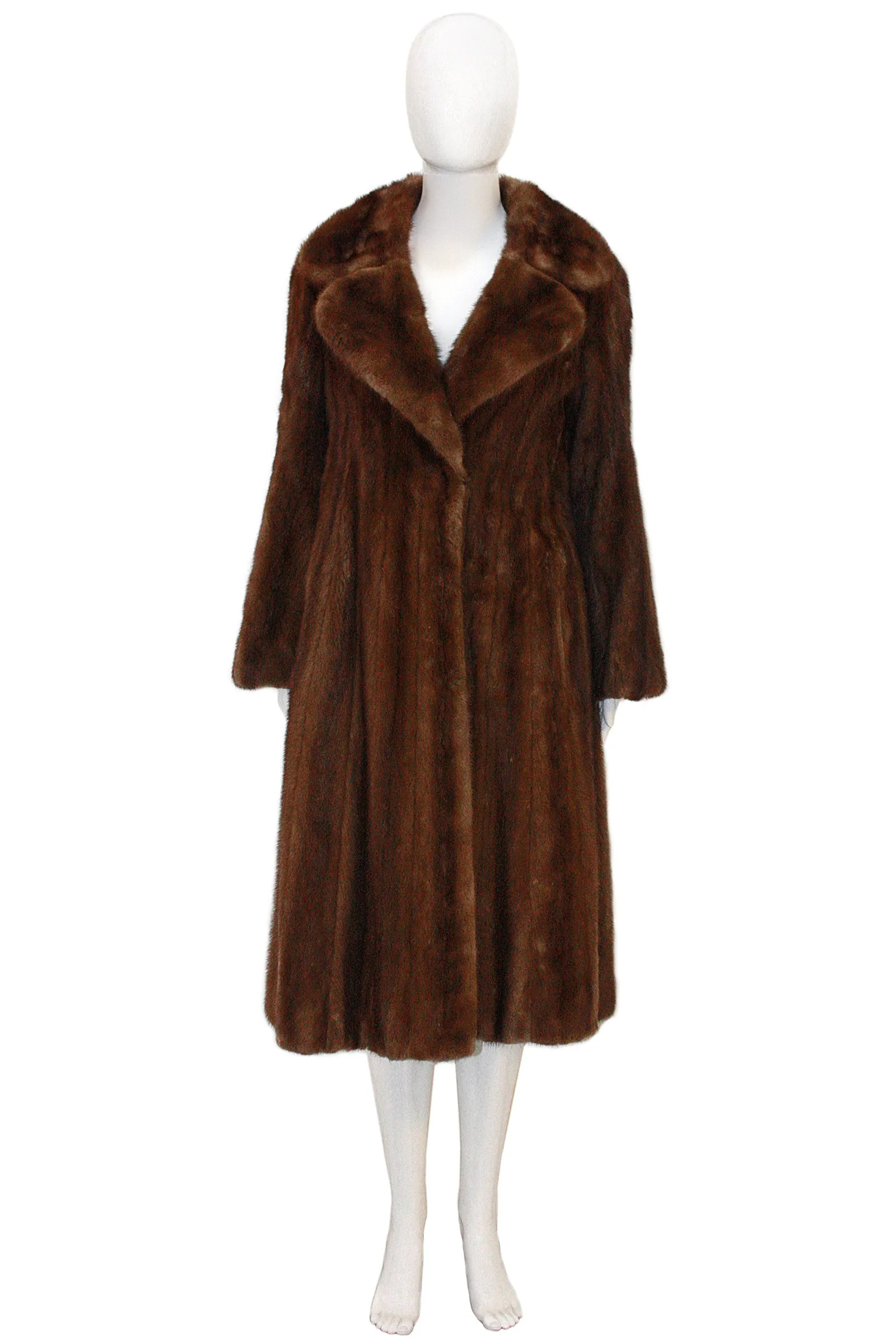 NORMAN NORELL for MICHAEL FORREST 1970s Natural Mink Coat