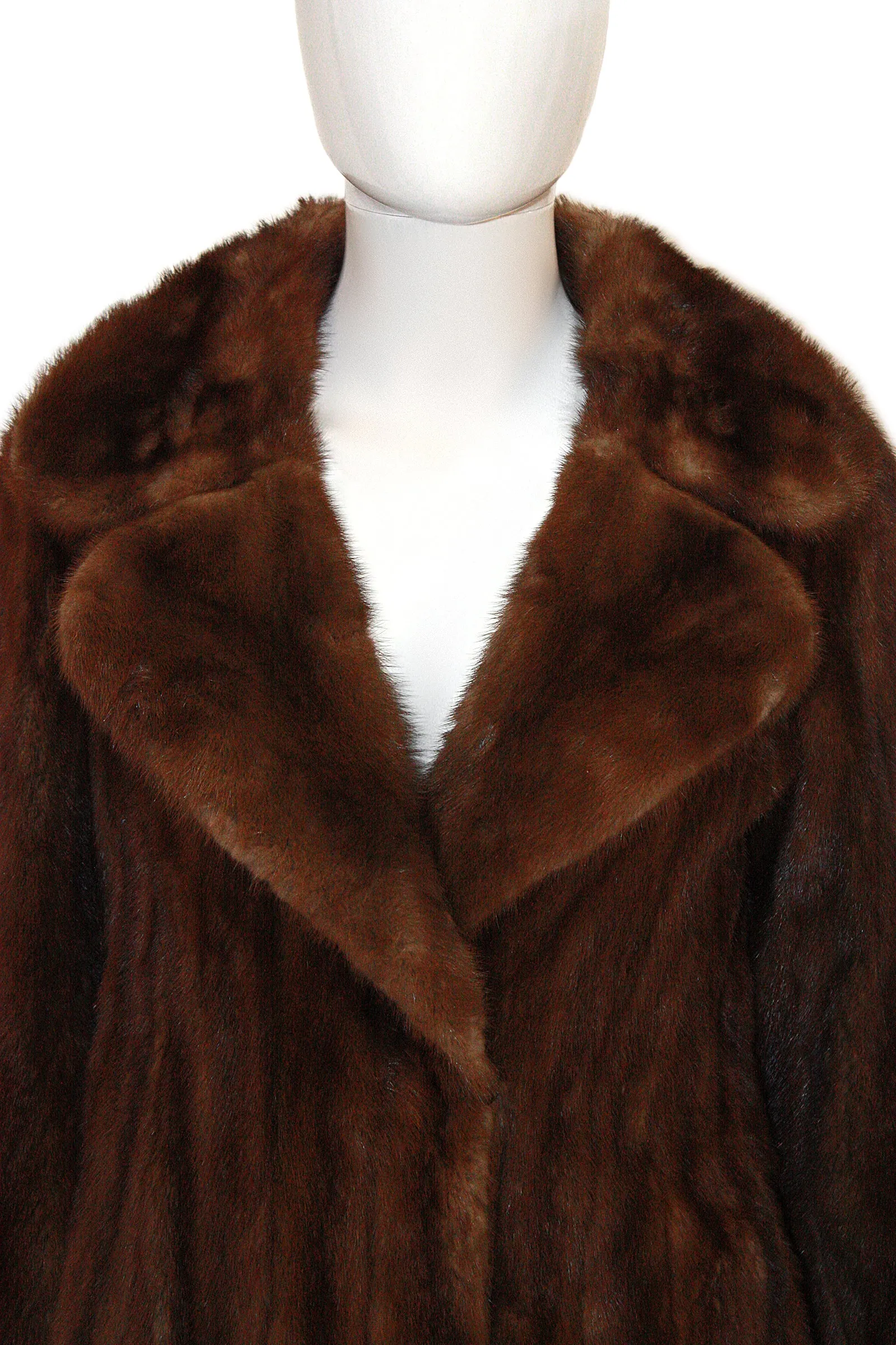 NORMAN NORELL for MICHAEL FORREST 1970s Natural Mink Coat