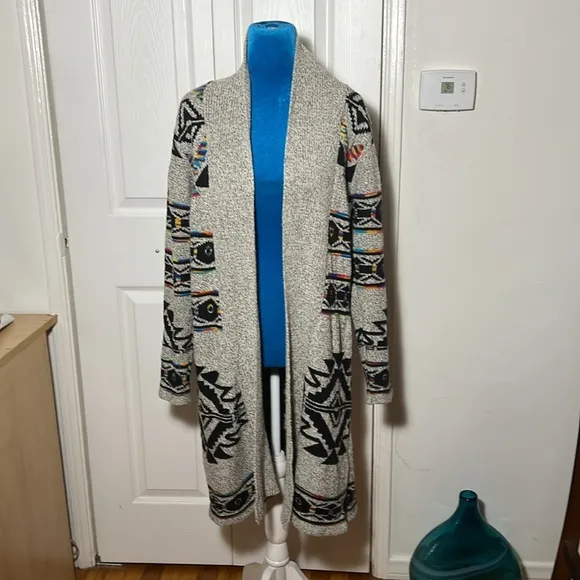 NORTHERN ANGEL Open Cardigan Multicolor Aztec Women’s Medium