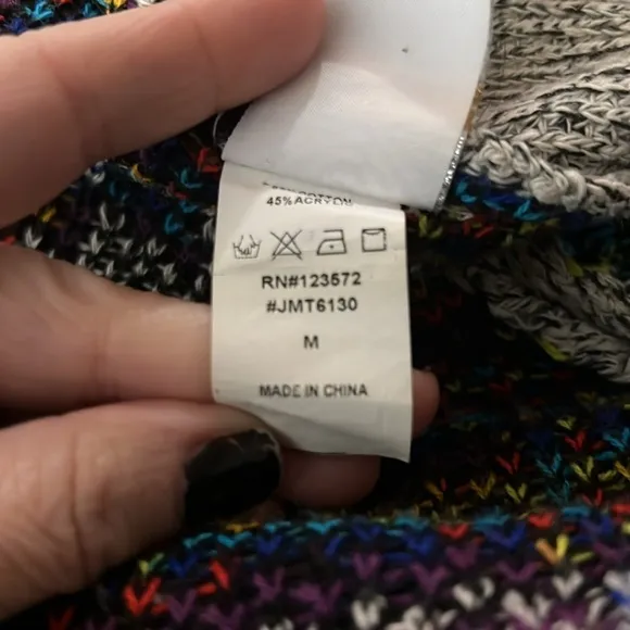 NORTHERN ANGEL Open Cardigan Multicolor Aztec Women’s Medium