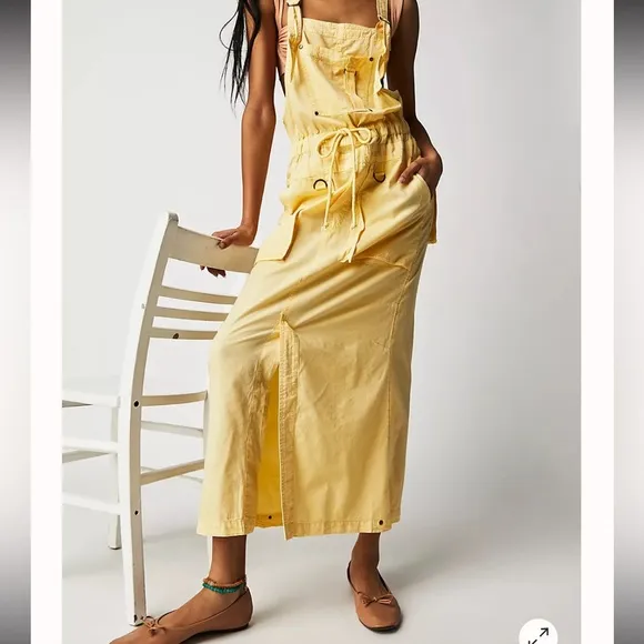 NWOT Free People Gracie Skirtall XS/S - Golden Haze