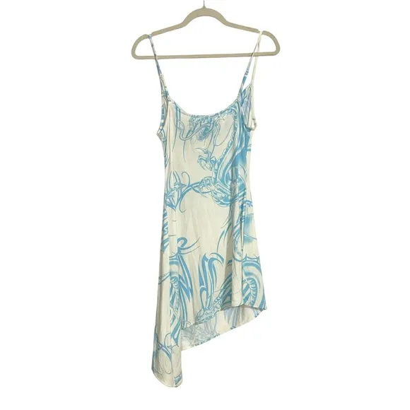 NWOT Miaou X Urban Outfitters UO Helga Dragon Asymmetrical Hem Mini Dress MEDIUM
