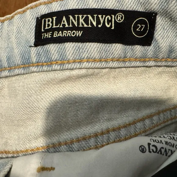 NWT BLANKNYC Crochet Front Cutoff Denim Shorts in Miles Away Size 27