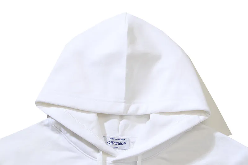 Off White Ramage Flower Arrow Drawstring Hoodie