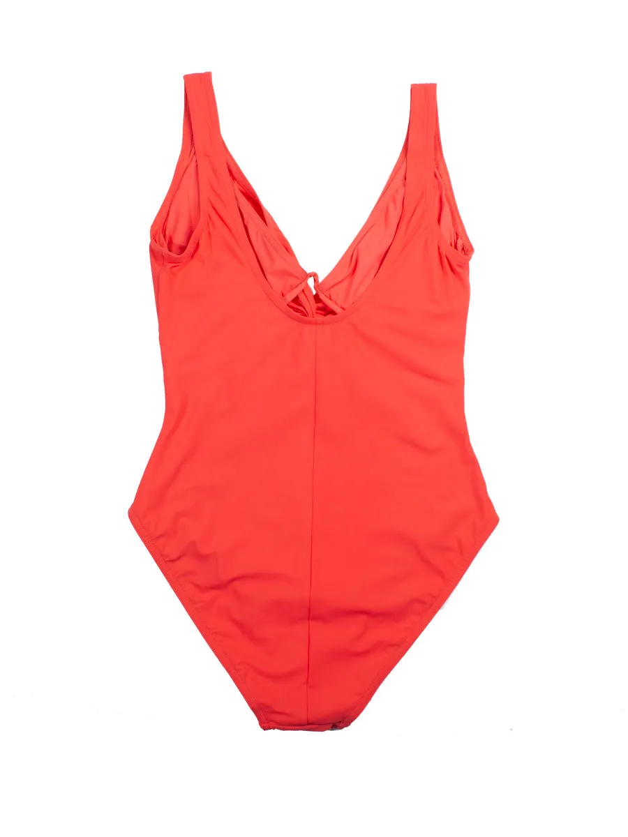 One Piece Underwire Knot Twist In Begonia
