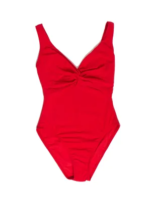 One Piece Underwire Knot Twist In Cherry