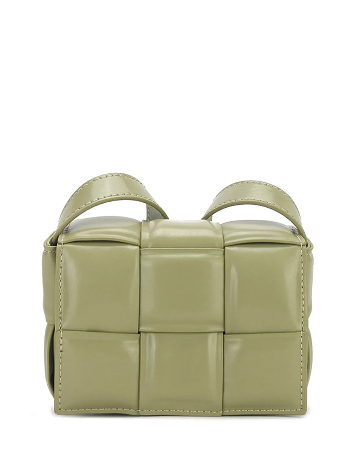 Padded Mini Clutch Bag Cassette Shoulder Bag Woven Square Crossbody Bag