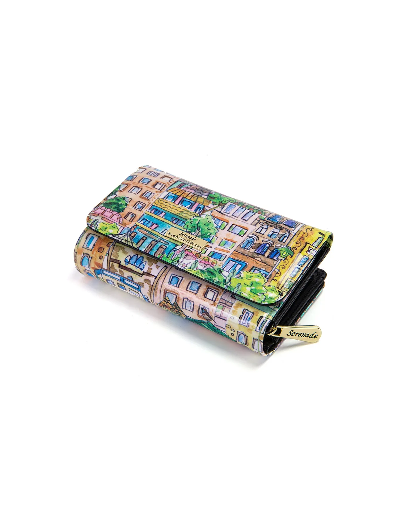 PALERMO MED LEATHER RFID WALLET- WSF1802