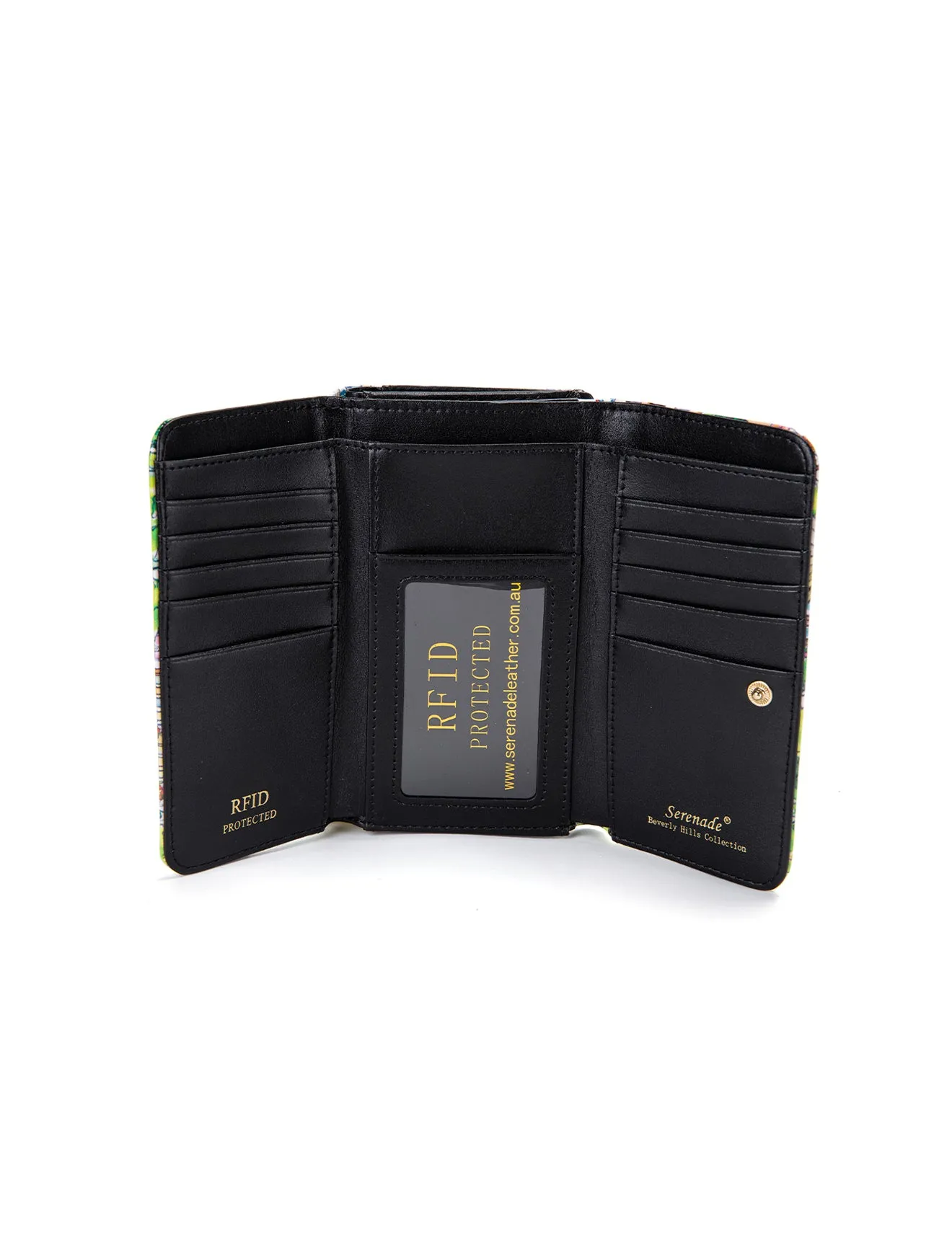 PALERMO MED LEATHER RFID WALLET- WSF1802