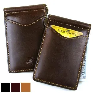 Palm West Leather Money Clip Black
