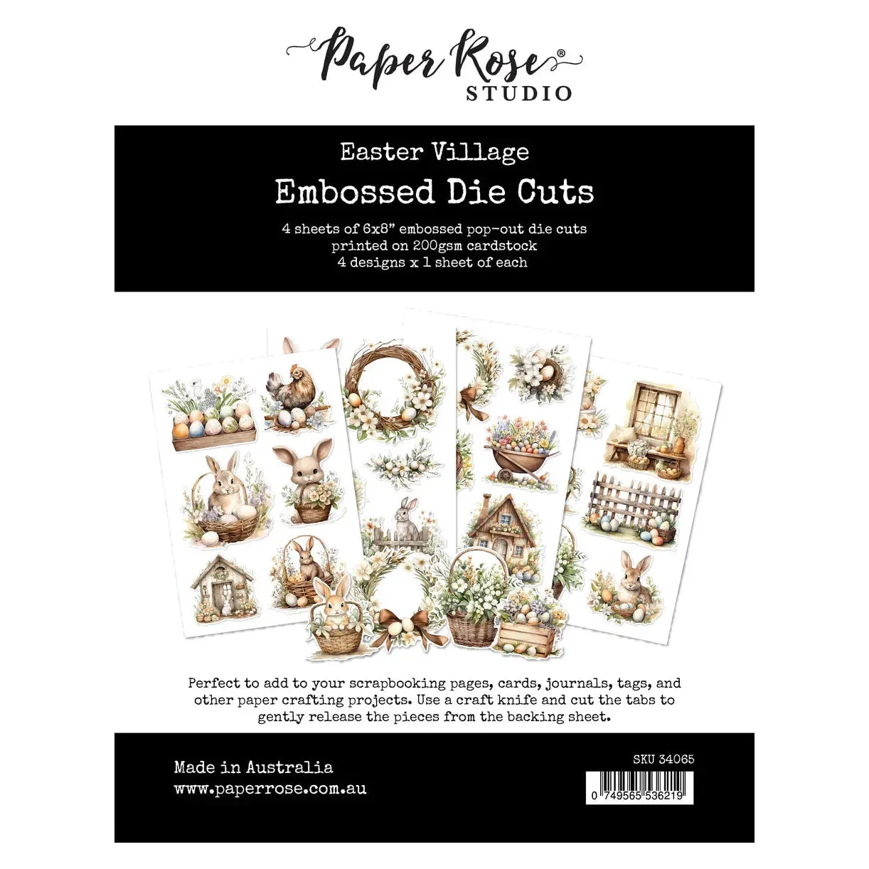 Paper Rose Studio - Easter Village - Embossed Die Cuts