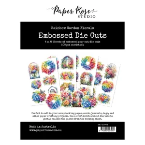 Paper Rose Studio - Rainbow Garden Florals - Embossed Die Cuts