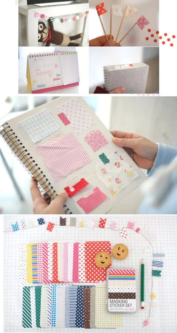 Pastel Masking Stickers - 27 sheets