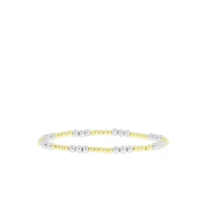 Patterned Ball Bracelet (Silver/Gold)
