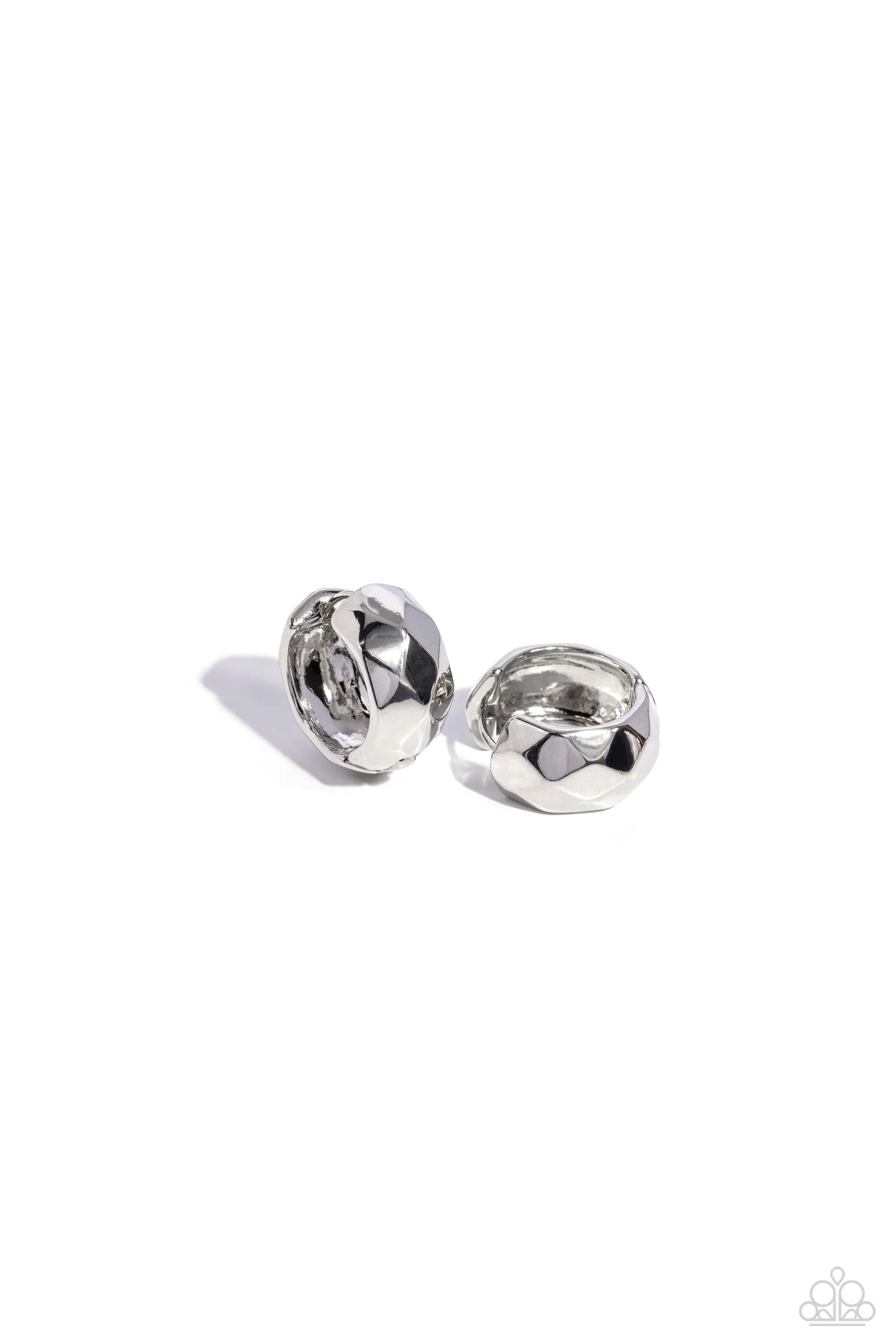 Patterned Past - Silver Hoop Earring