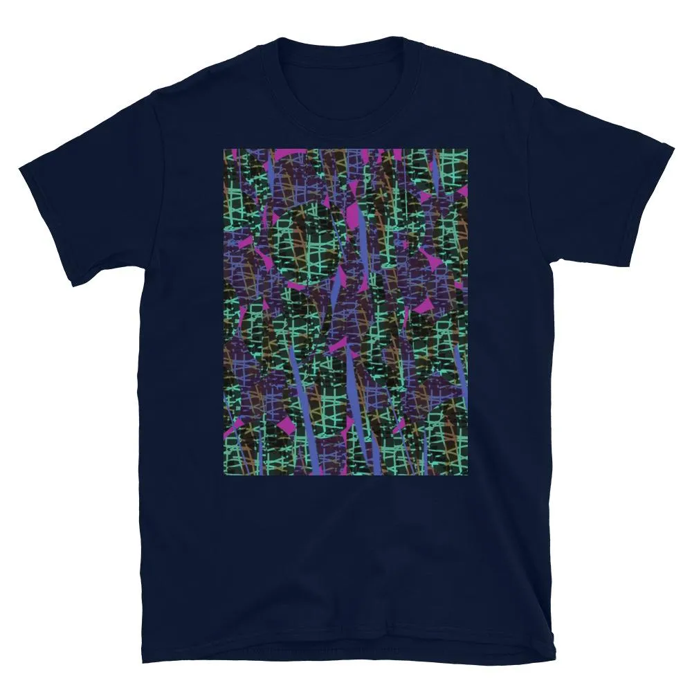 Patterned Short-Sleeve Unisex T-Shirt | Turquoise | Subatomic Planetary Collection