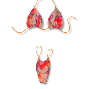 Peace & Love Tie-Dye String Bikini
