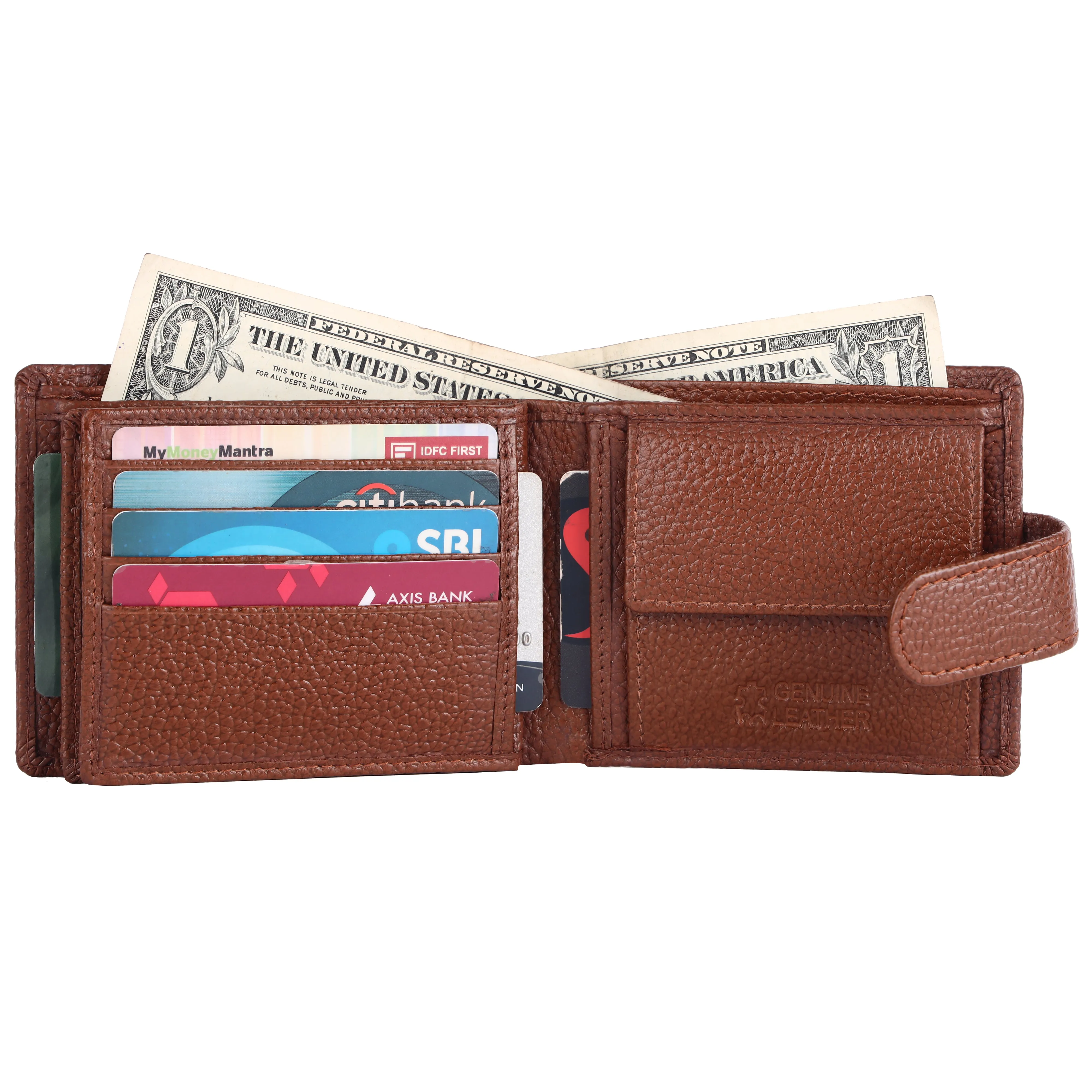 Pebble Texture 16 Card Billfold Coin Pocket Wallet #983CL