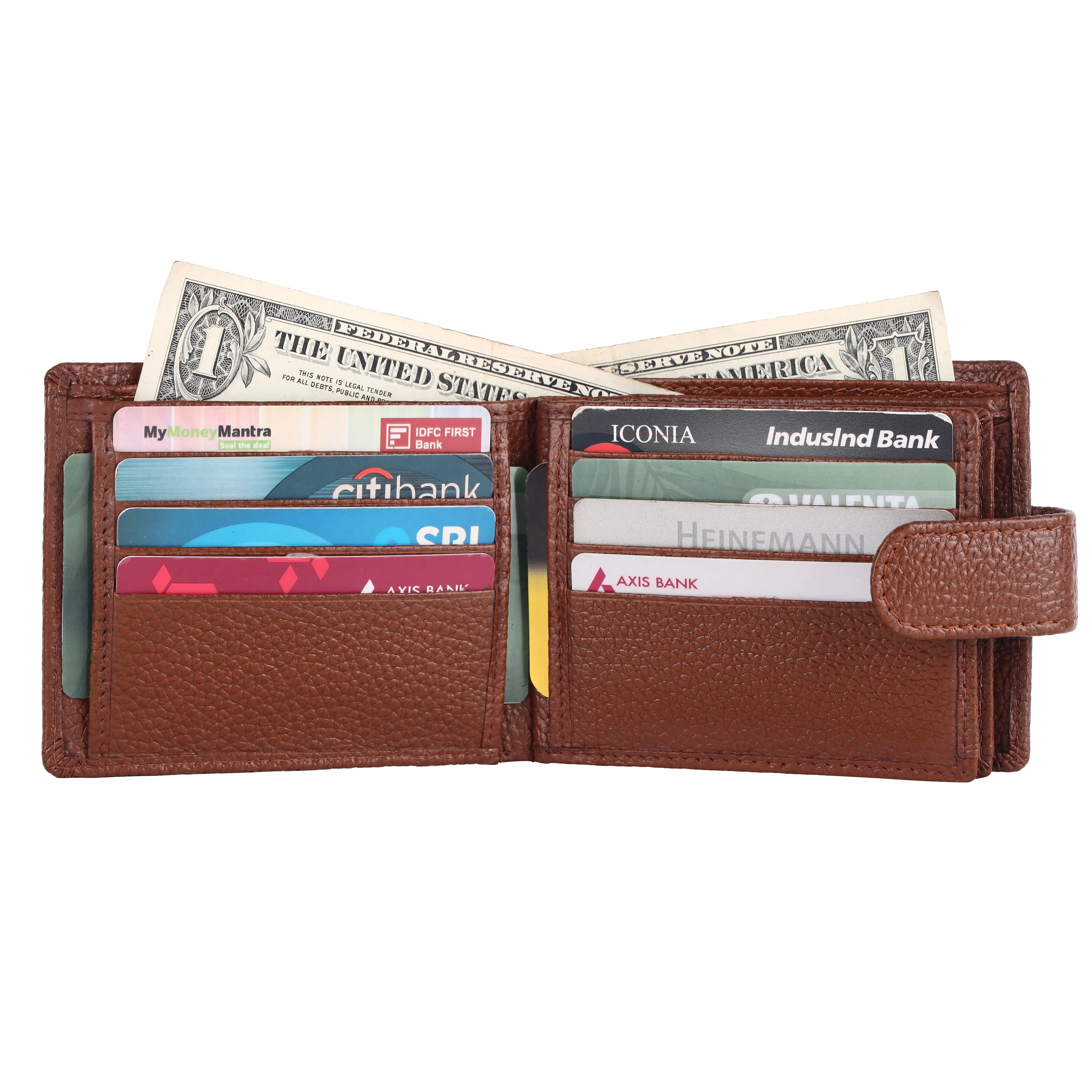Pebble Texture 16 Card Billfold Coin Pocket Wallet #983CL