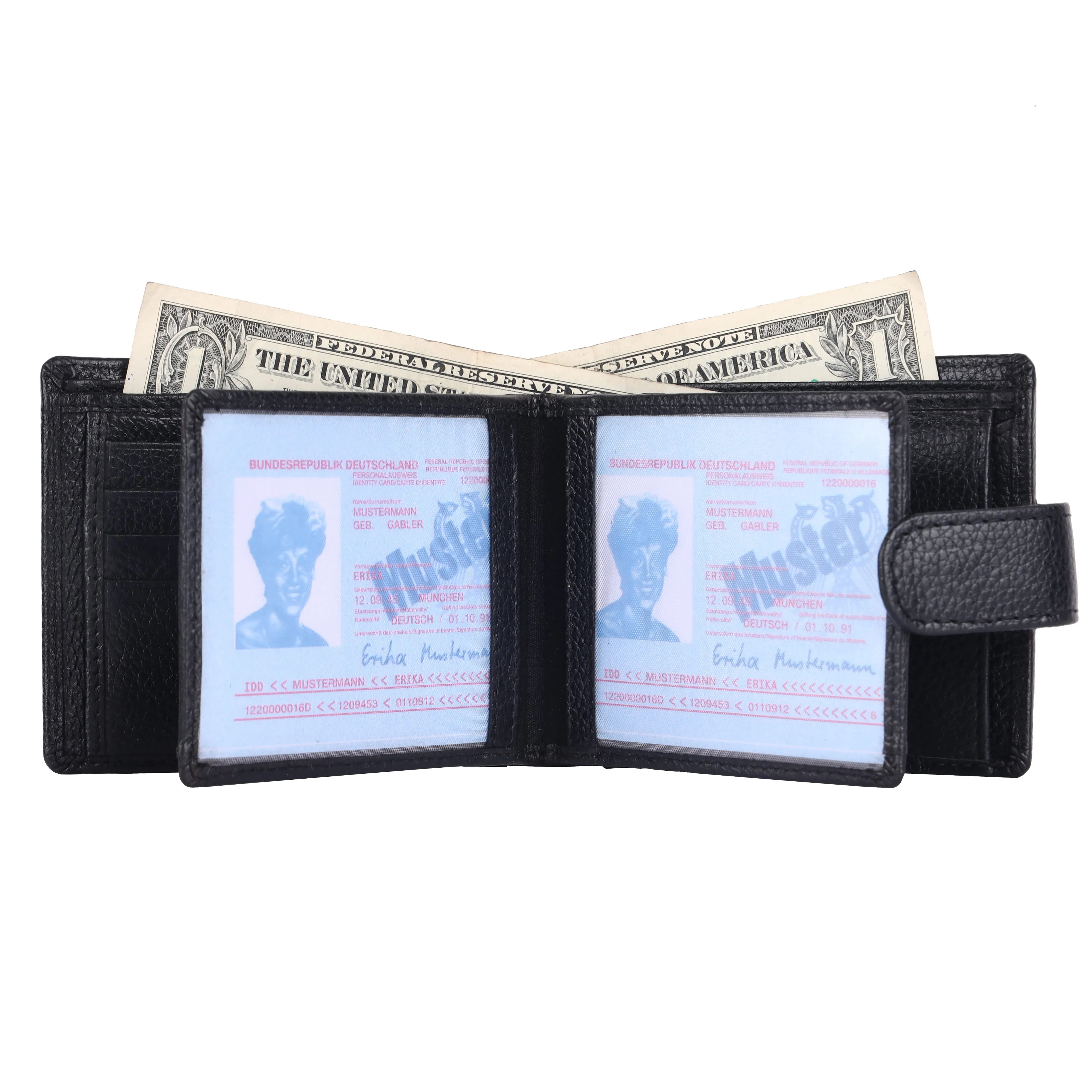 Pebble Texture 16 Card Billfold Coin Pocket Wallet #983CL
