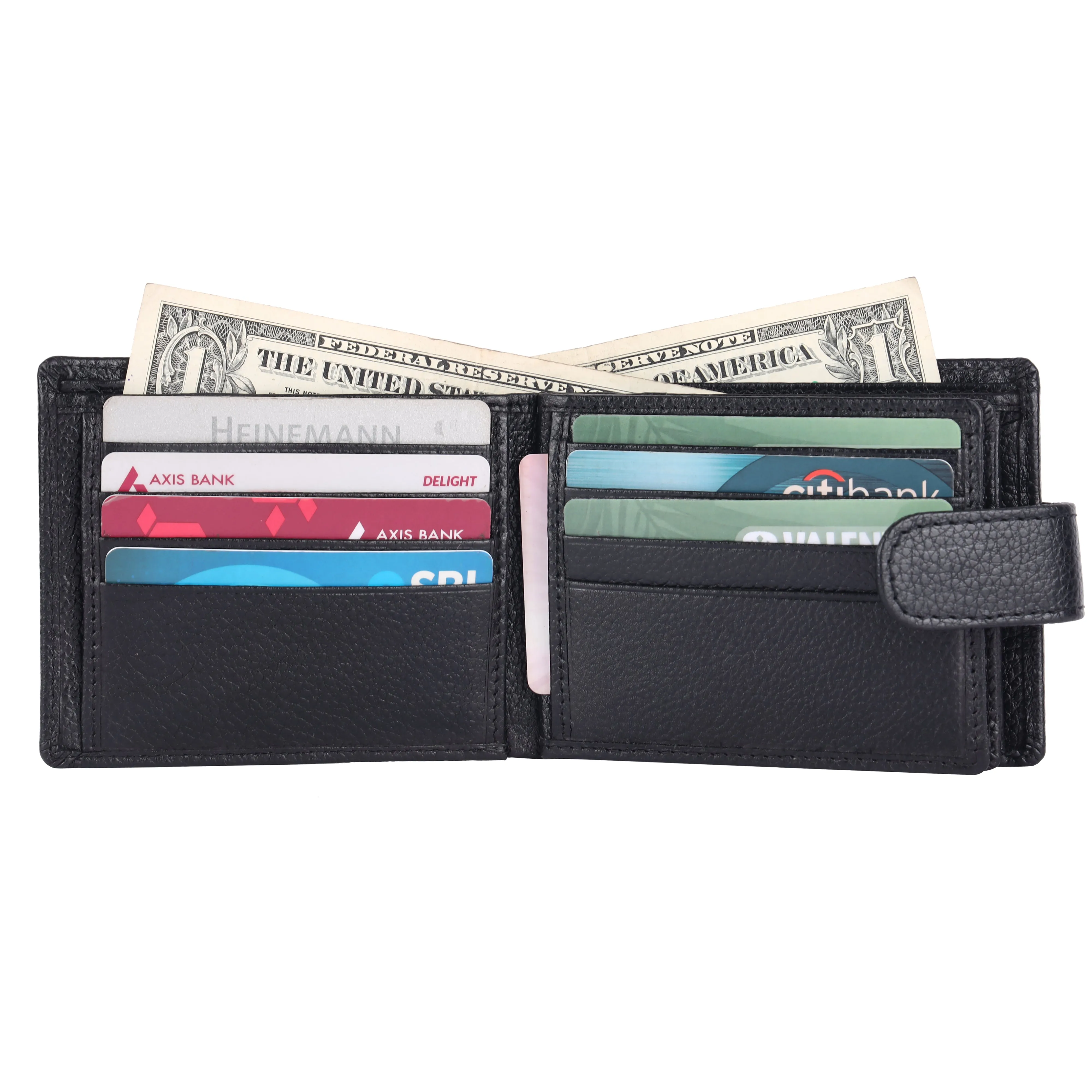 Pebble Texture 16 Card Billfold Coin Pocket Wallet #983CL