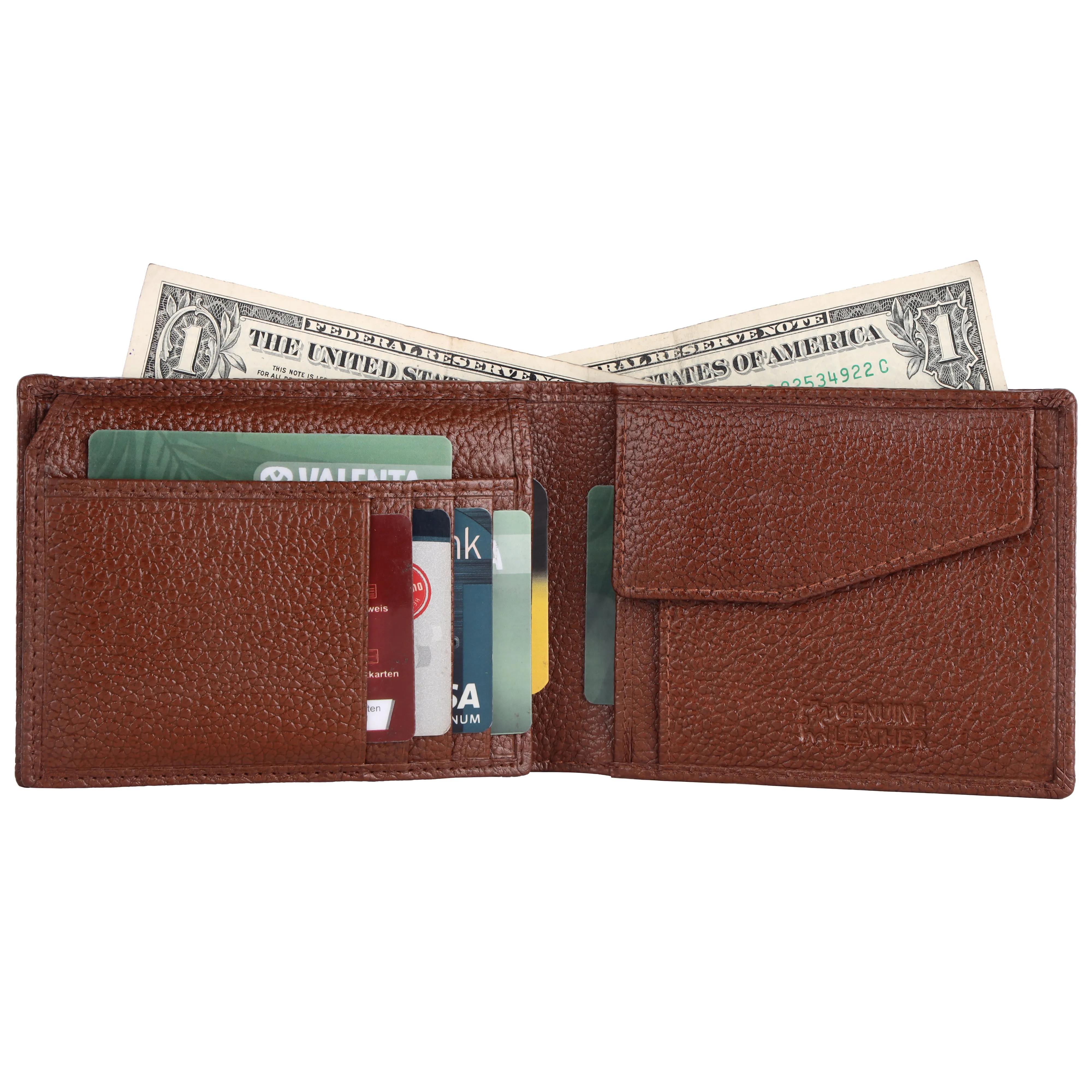 Pebble Texture 20 Card Billfold Coin Pocket Wallet #1886C