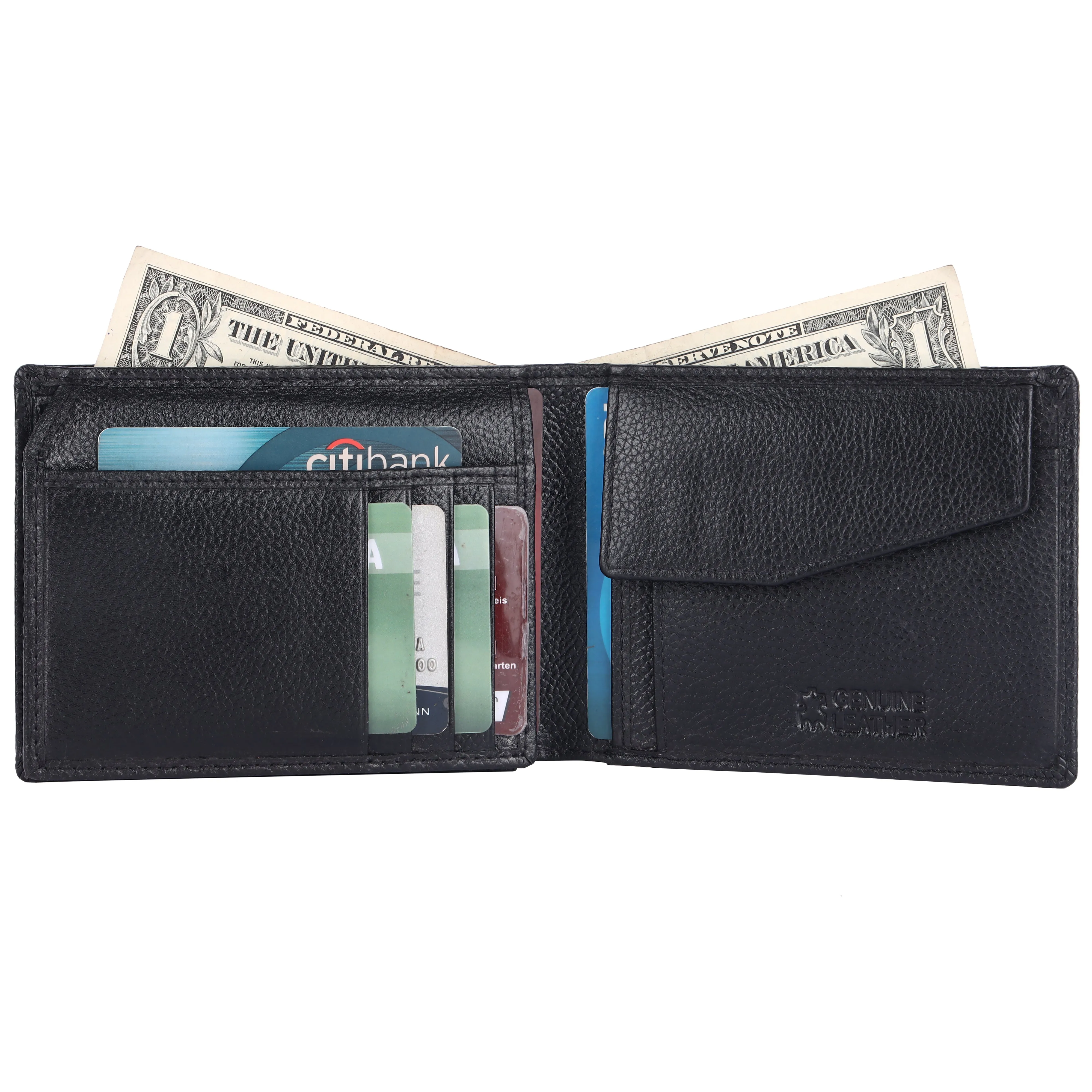 Pebble Texture 20 Card Billfold Coin Pocket Wallet #1886C