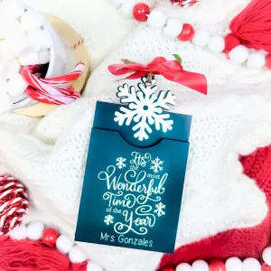 Personalized Gift Card Holder Ornament - Snowflake