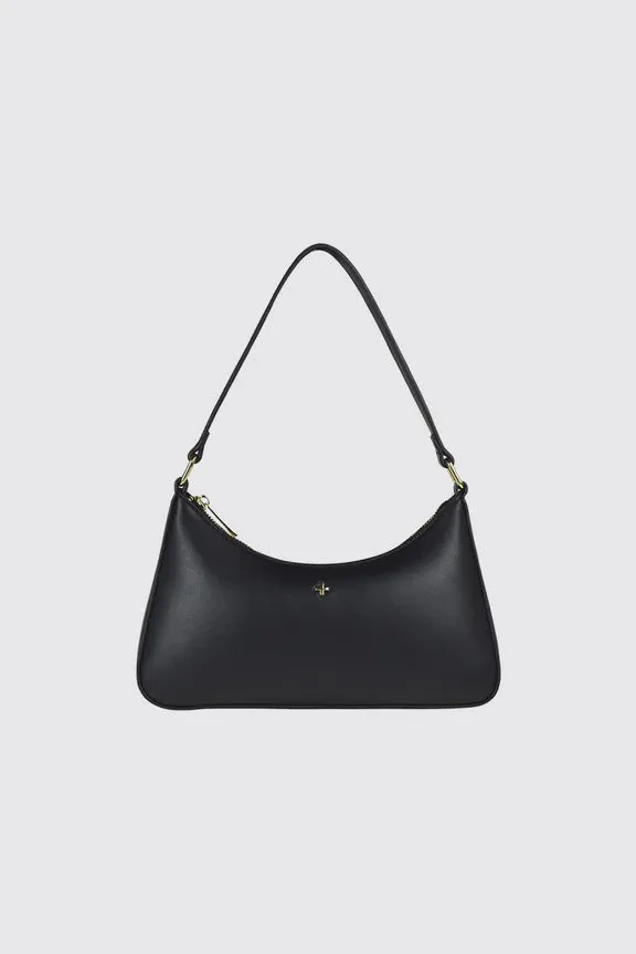 Peta   Jain Josee Shoulder Bag - Black Smooth/Gold