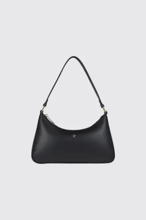 Peta   Jain Josee Shoulder Bag - Black Smooth/Gold