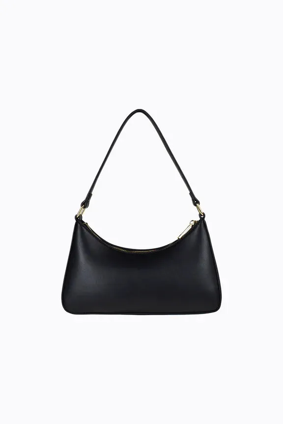 Peta   Jain Josee Shoulder Bag - Black Smooth/Gold