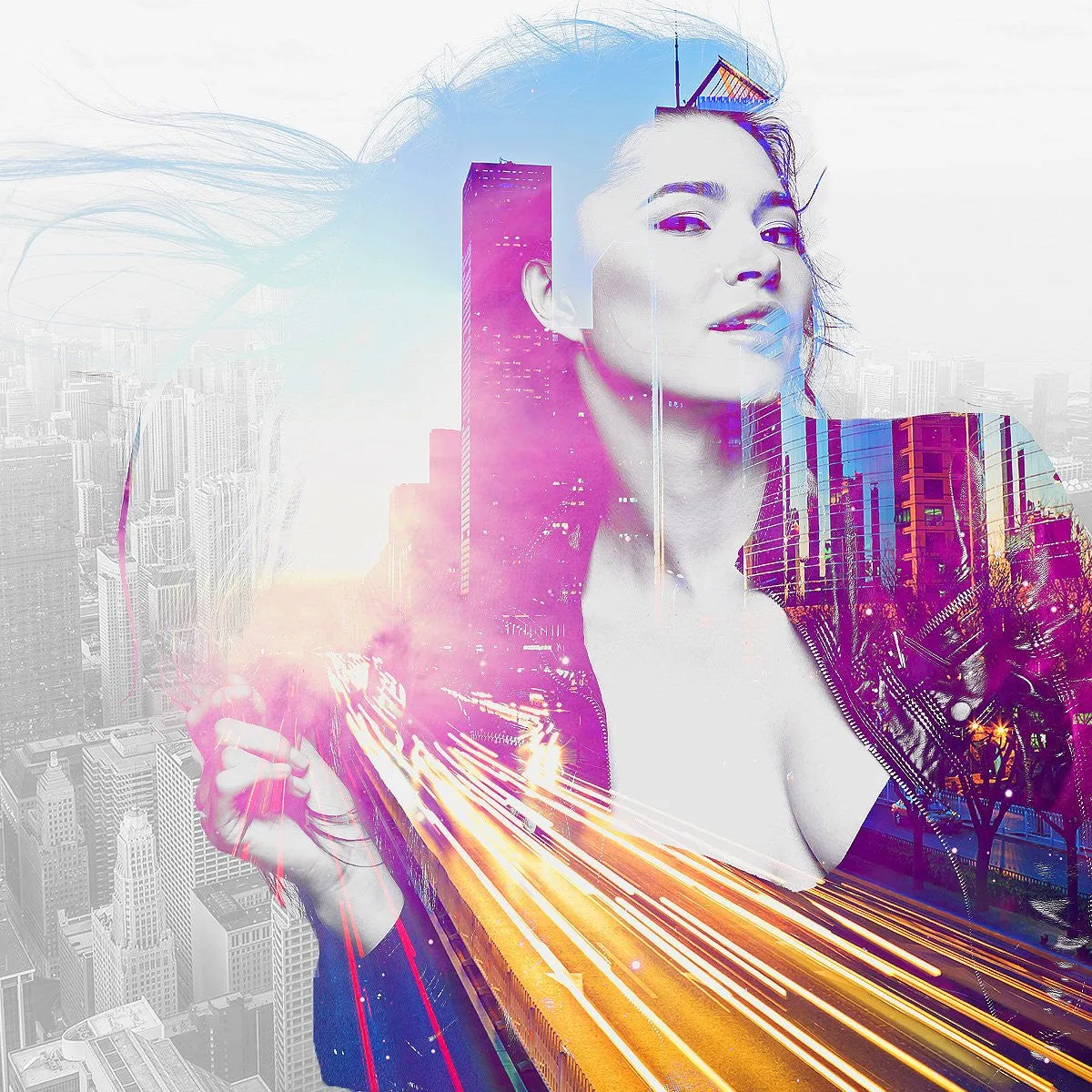 Photoshop Action Multiple Exposure  4 in1