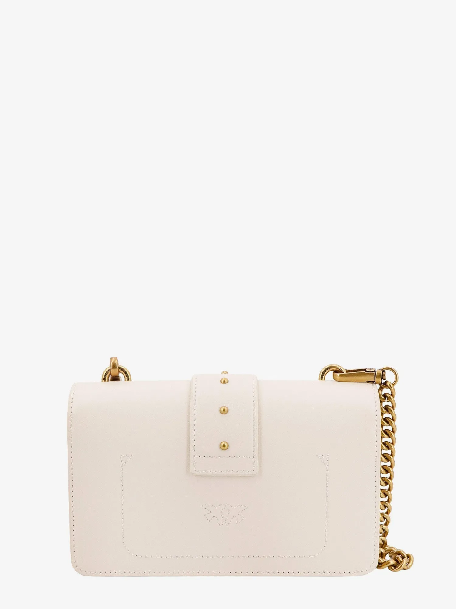 Pinko Leather Shoulder Bag With Iconic Love Birds Buckle