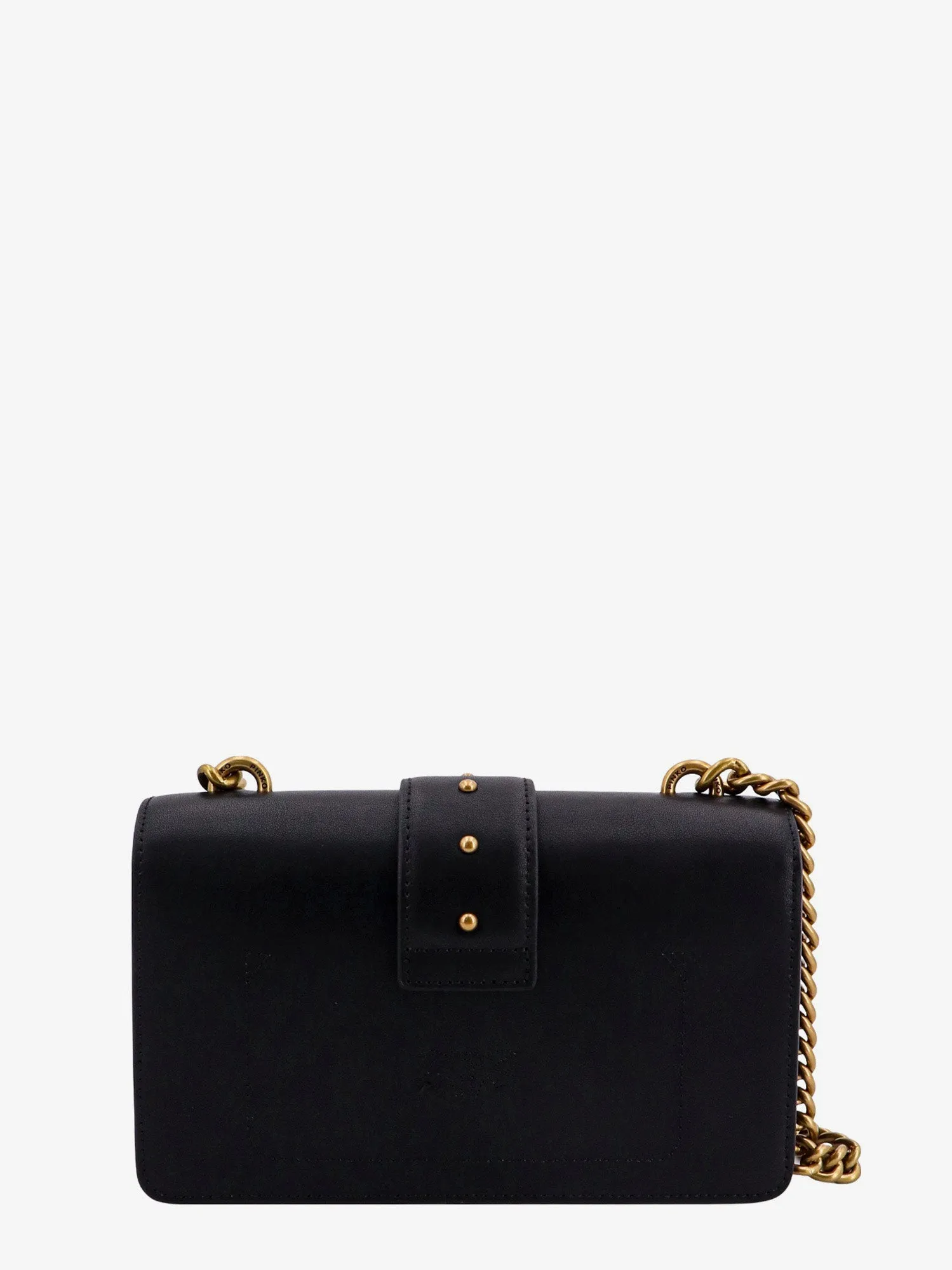 Pinko Leather Shoulder Bag With Iconic Love Birds Buckle